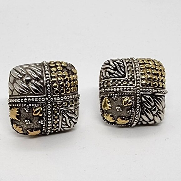 JOHN HARDY Sterling Silver & 18k Yellow Gold Four Seaons Earrings - Picture 1 of 9